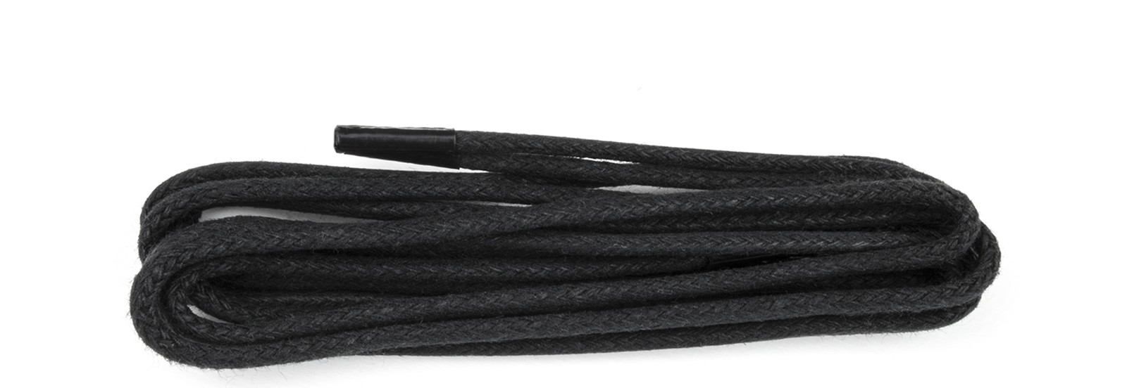 Shoestring Shoe Lace Black Waxed  75cm Round 2mm